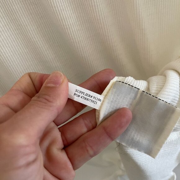 Denim & Supply Ralph Lauren Y2K Ribbed Preppy Henley Top Lace Size L Sheer Cream - Picture 7 of 8